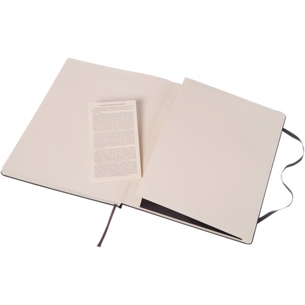 Classic XL hard cover notebook - squared - Solid black