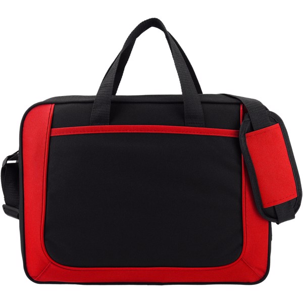 The Dolphin business briefcase - Solid black / Red