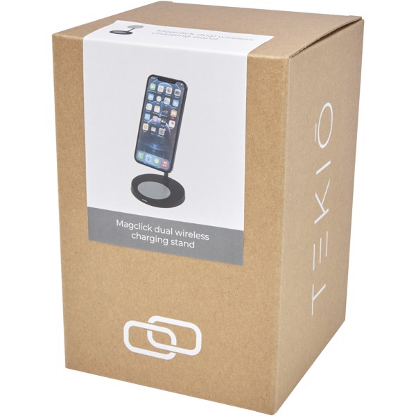 Magclick magnetic dual wireless charging stand