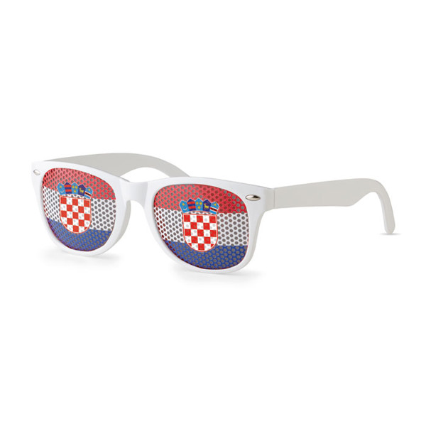 Glasses country Flag Fun - White / Blue