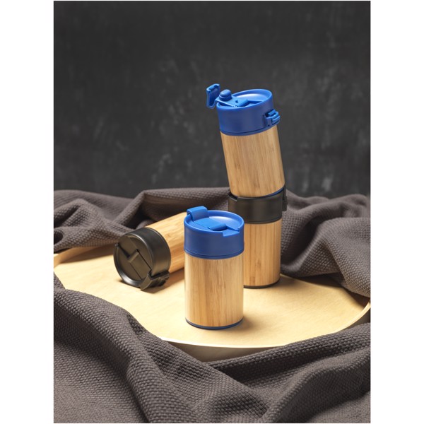 Vaso de 200 ml en bambú con aislamiento de cobre al vacío "Arca" - Negro intenso