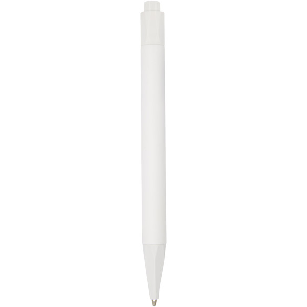Terra corn plastic ballpoint pen (blue ink) - White