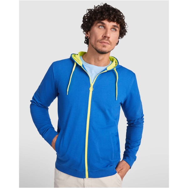 Fuji unisex sweat jacket - Royal Blue / Fluor Yellow / S
