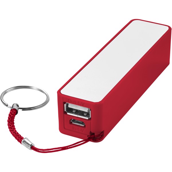 Powerbanka Jive 2 000 mAh - Červená s efektem námrazy / Bílá