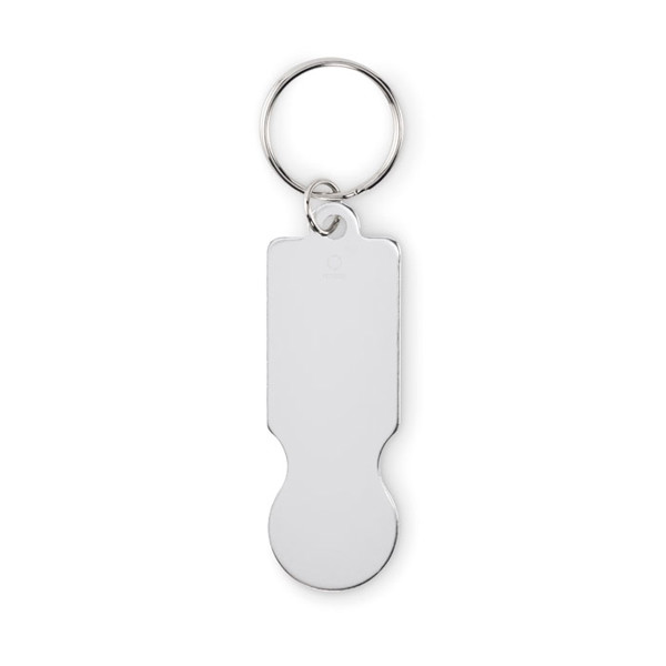 Key ring with trolley token Tokley - Silver
