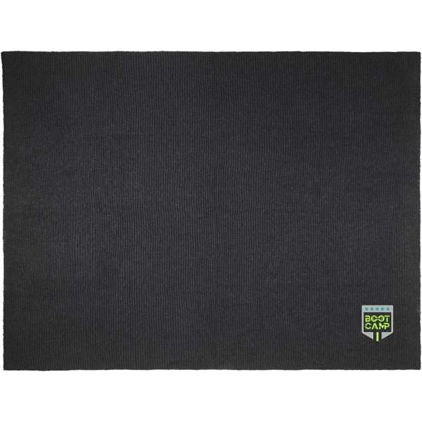 Suzy 150 x 120 cm GRS polyester knitted blanket - Black