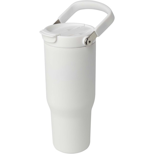 Bronx 900 ml RCS recycled stainless steel copper vacuum insulated tumbler with dual function lid - White