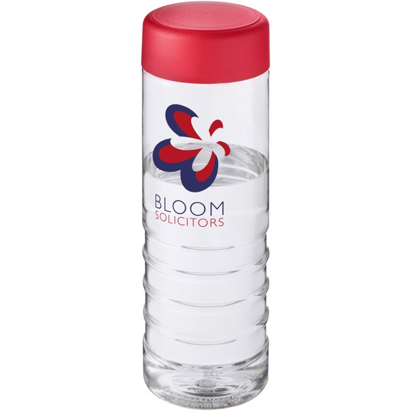 H2O Active® Treble 750 ml screw cap water bottle - Průhledná / Červená s efektem námrazy