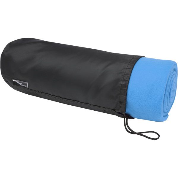 Willow GRS RPET polar fleece blanket - Process Blue