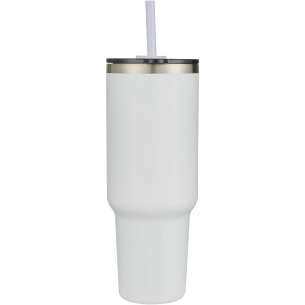 Sydney 1200 ml double wall RCS certified copper vacuum insulated tumbler with straw - White