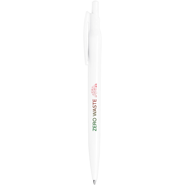 Alessio recycled PET ballpoint pen (blue ink) - White