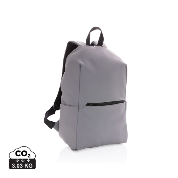Schicker PU 15.6" Laptop-Rucksack - Grau