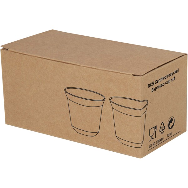 Duo 80 ml RCS certified stainless steel espresso cup set - Silver
