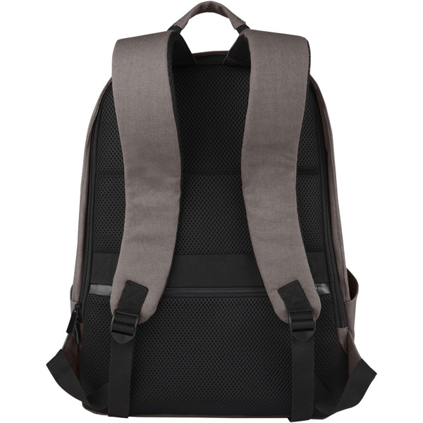 Joey 15.6\" GRS recycled canvas anti-theft laptop backpack 18L - Grey