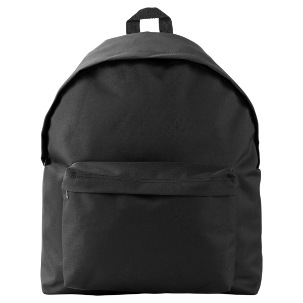 Urban covered zipper backpack - Solid black