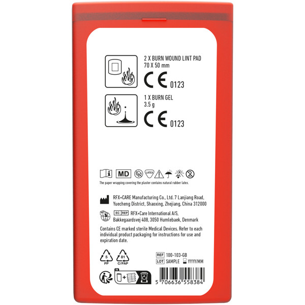 MiniKit Burn First Aid Kit - Transparent Red