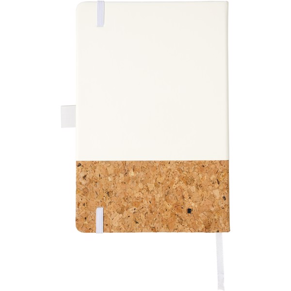 Evora A5 cork thermo PU notebook - White