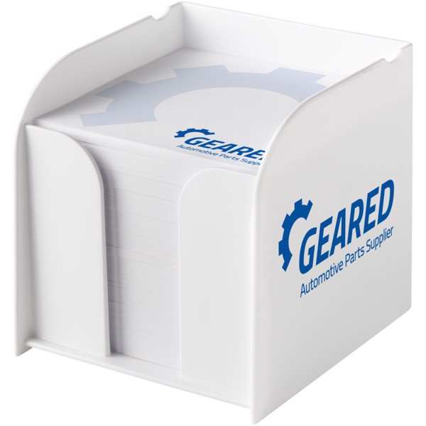Vessel large memo block and holder - White