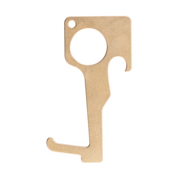 Brass hygienic zero contact keychain