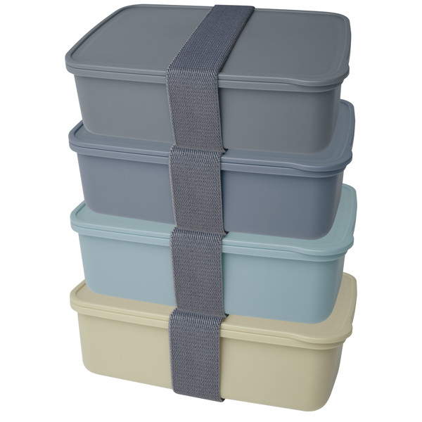 Dovi 800 ml recycled plastic lunch box - Slate Grey