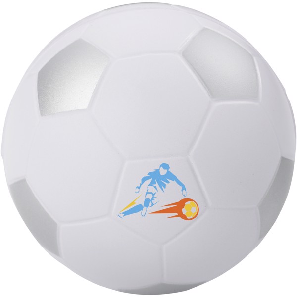Fußball Antistressball - silber / weiss