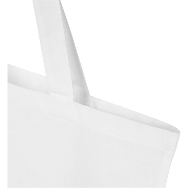 Madras Blend 140 g/m² GRS recycled cotton tote bag 7L - White