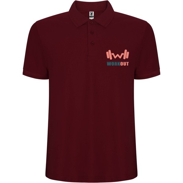 Pegaso Premium short sleeve men's polo - Garnet / 2XL