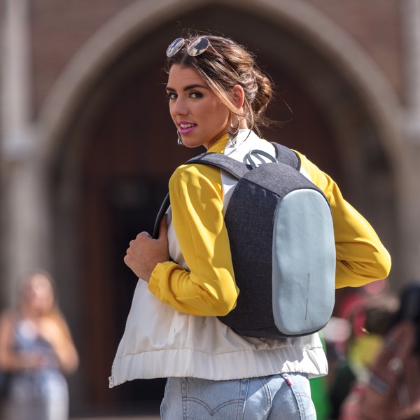 Elle Protective, Anti-theft backpack - Blue / Grey