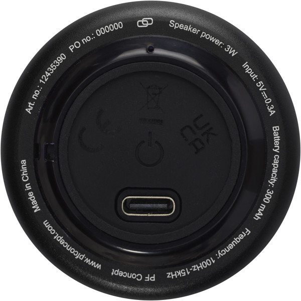 Rise 3W RCS recycled aluminium Bluetooth® mini speaker