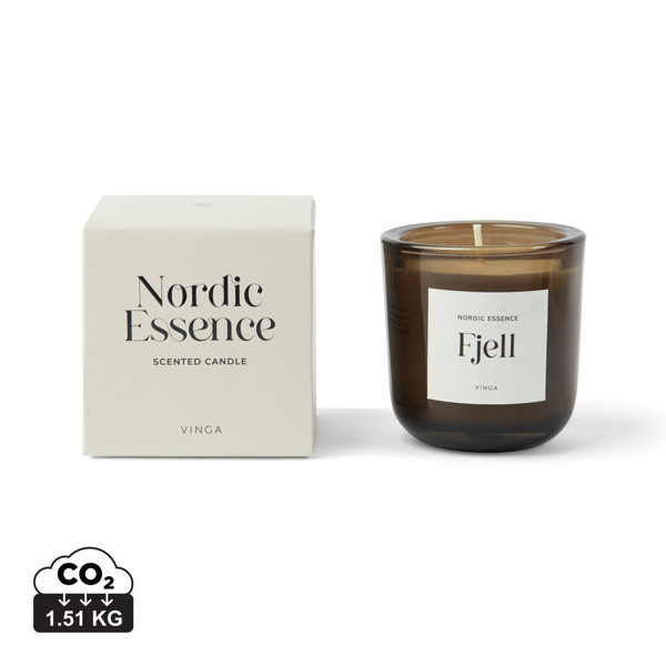 Nordic essence scented candle small - Off White / Dark Brown