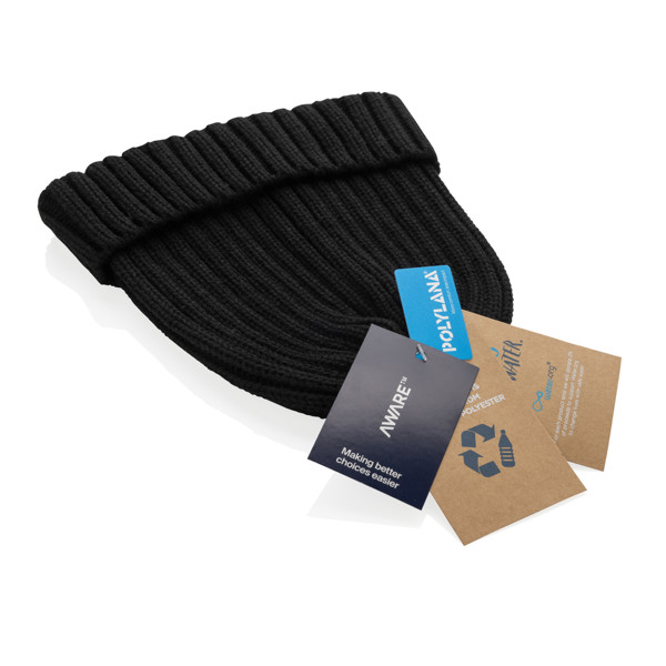 Kennedi AWARE™ Polylana® beanie with large rib - Black