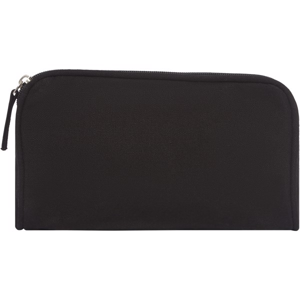 Kota 340 g/m² canvas toiletry pouch - Solid black