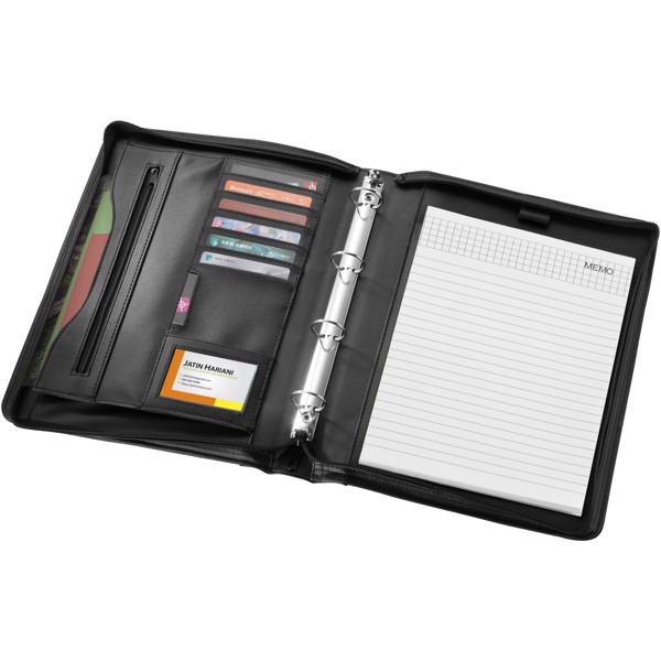 Ebony A4 briefcase portfolio - Black