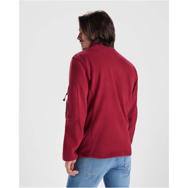 Luciane men's full zip fleece jacket - Garnet / S