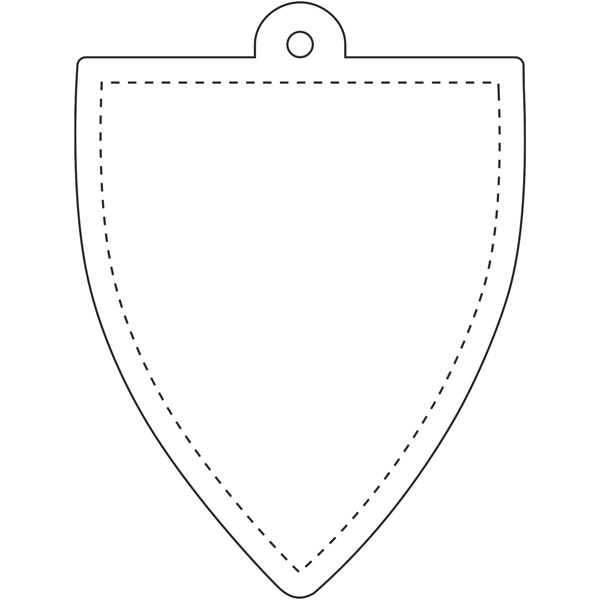 RFX™ H-12 badge reflective PVC hanger - White