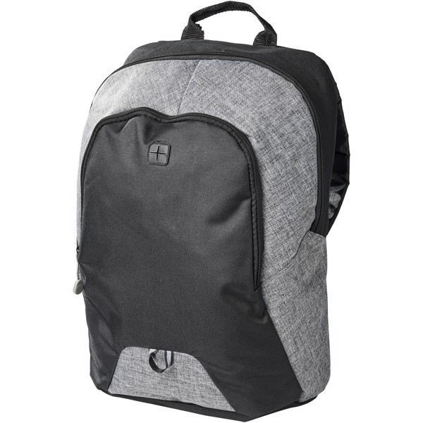 Pier 15" laptop backpack - Heather grey / Solid black