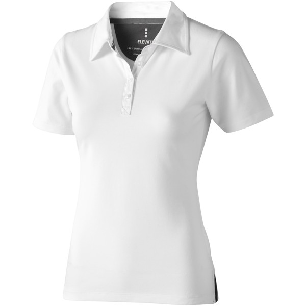 Polo de manga corta elástico para mujer "Markham" - Blanco / XL