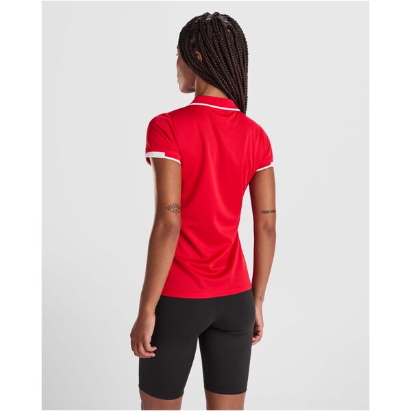 Tamil short sleeve women's sports polo - Red / White / roly-XL