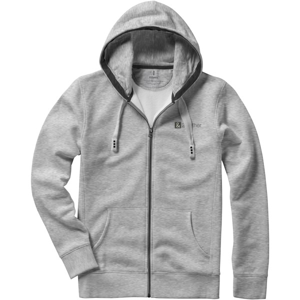 Arora men's full zip hoodie - Grey melange / XL