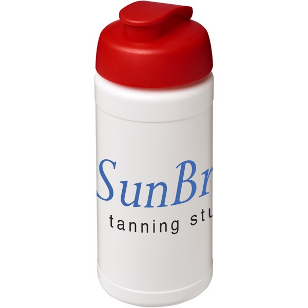 Sportovní láhev s vyklápěcím víčkem Baseline® Plus 500 ml - Bílá / Červená s efektem námrazy