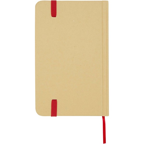 Reed A6 recycled hard cover notebook with plain pages - Red