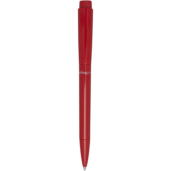 Martha recycled plastic ballpoint pen (black ink) - Red