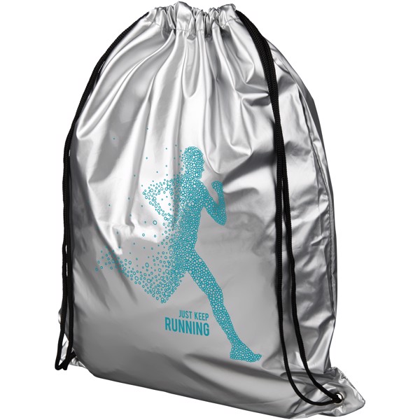 Oriole shiny drawstring backpack - Silver