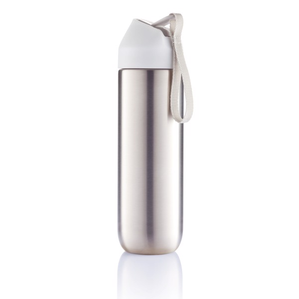 Neva water bottle metal 500ml - White / Grey