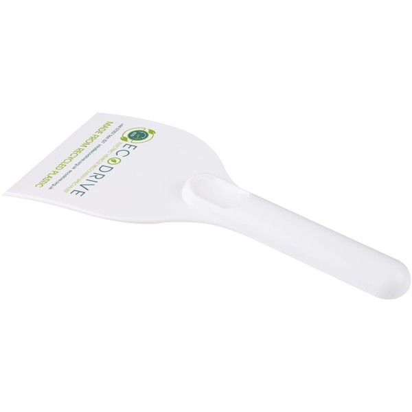 Chilly large recycled plastic ice scraper - White