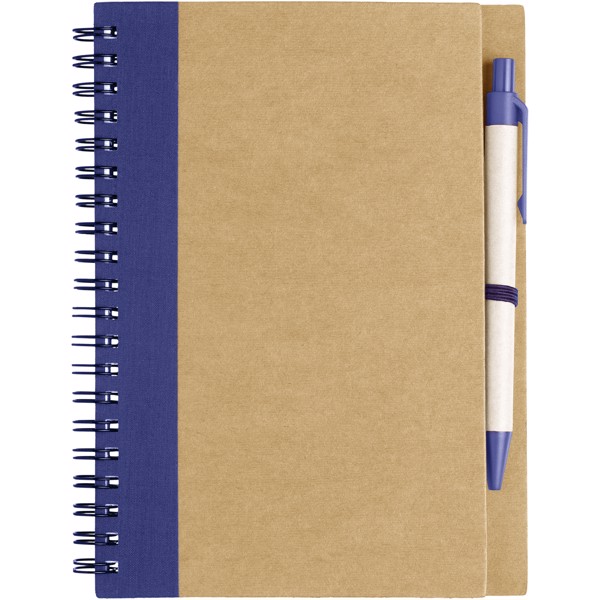 Priestly A6 Recycling Notizbuch mit Stift - natur / navy