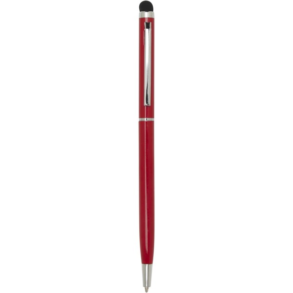 Ore aluminium ballpoint pen with stylus (blue ink) - Red