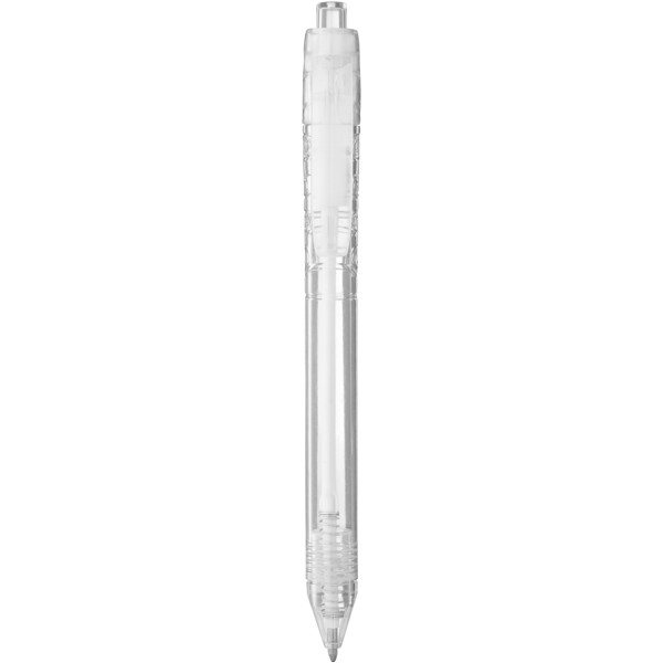 Vancouver recycled PET ballpoint pen (black ink) - Transparent Clear
