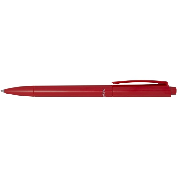 Martha recycled plastic ballpoint pen (blue ink) - Red