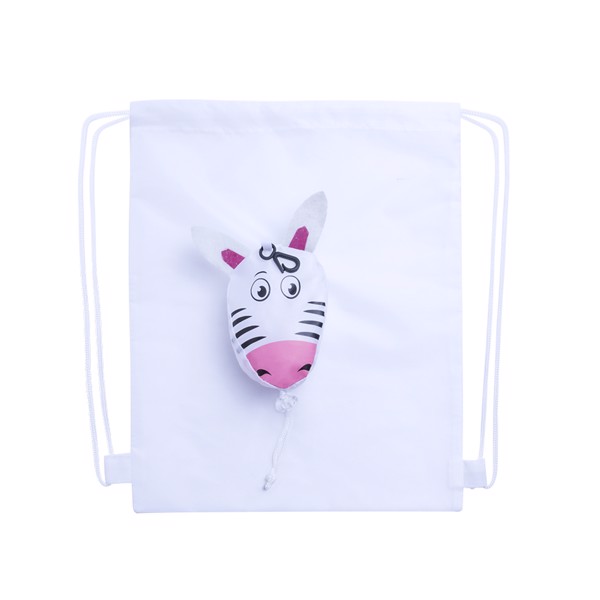 Foldable Drawstring Bag Kissa - White